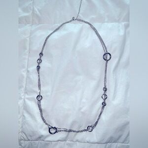 Lia Sophia long circle and chain necklace